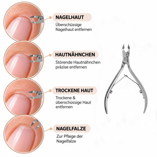 Nagelhautzange 8 mm – Präzise Hautzange für Maniküre & Pediküre